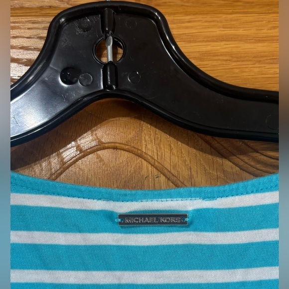 Michael Kors Blue and White Short Sleeve Plus Size T-Shirt XL - Picture 5 of 5